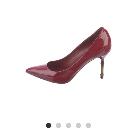 Gucci bamboo heels patent leather red - Picture 2 of 10